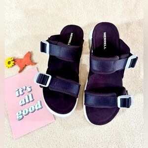 Merrill— Alpine Cush Platform Slide Sandals— Burgundy ☀️